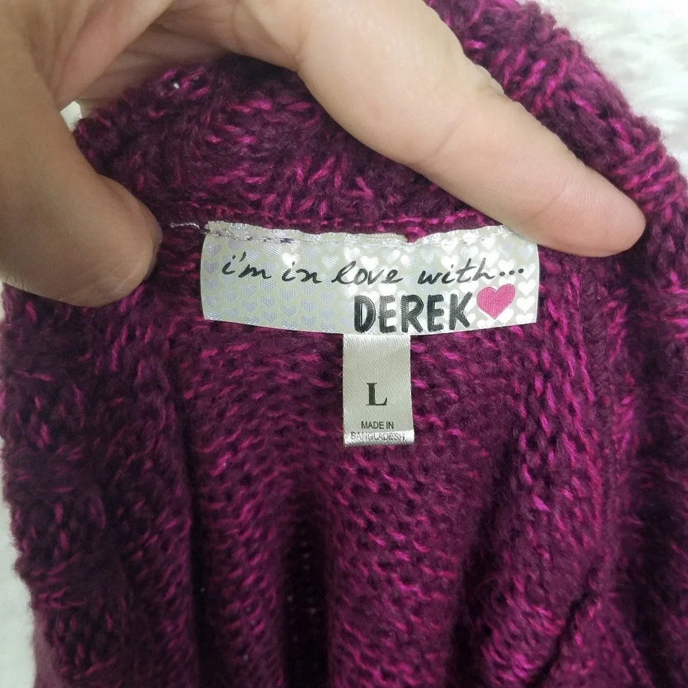 Derek Heart Sweater Dress‎ Tunic Girls Large Y2K